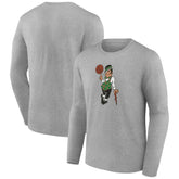 Boston Celtics Alternate Logo Long Sleeve T-Shirt - Gray for sale