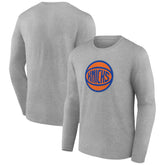 New York Knicks Alternate Logo Long Sleeve T-Shirt - Gray for sale