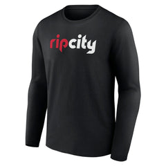 Portland Trail Blazers Alternate Logo Long Sleeve T-Shirt - Black for sale