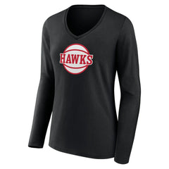 Atlanta Hawks Women's Alternate Logo V-Neck Long Sleeve T-Shirt - Black online