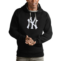New York Yankees Antigua Victory Pullover Team Logo Hoodie Black