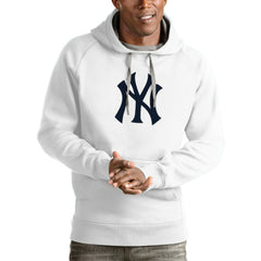 New York Yankees Antigua Victory Pullover Team Logo Hoodie White