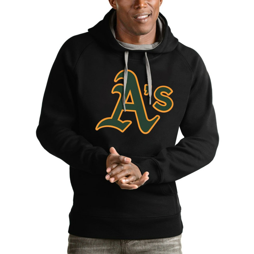 Athletics Antigua Victory Pullover Team Logo Hoodie Black