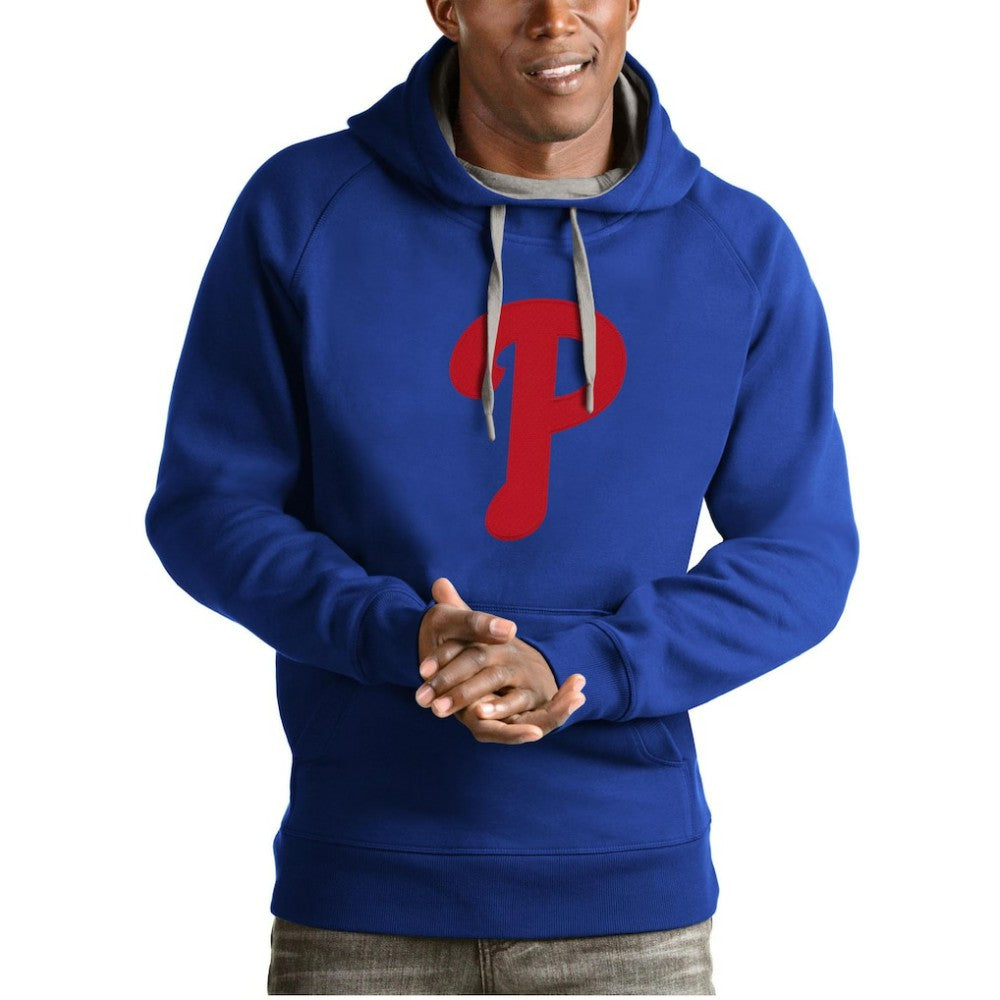Philadelphia Phillies Antigua Victory Pullover Team Logo Hoodie Royal
