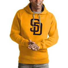 San Diego Padres Antigua Victory Pullover Team Logo Hoodie Gold