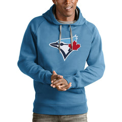 Toronto Blue Jays Antigua Victory Pullover Team Logo Hoodie Light Blue