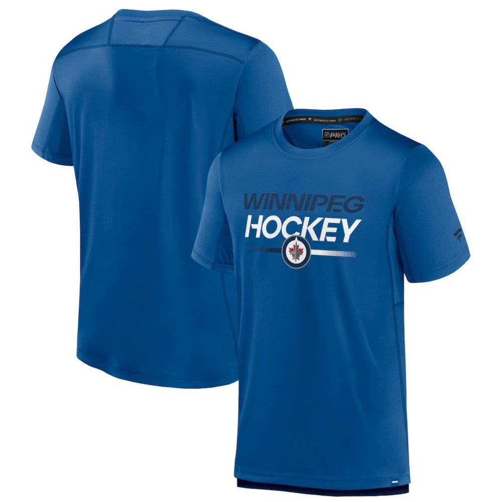 Winnipeg Jets Fanatics Authentic Pro Tech T-Shirt - Blue T-shirts