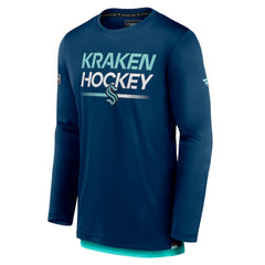 Seattle Kraken Fanatics Authentic Pro Long Sleeve T-Shirt - Deep Sea Blue T-shirts