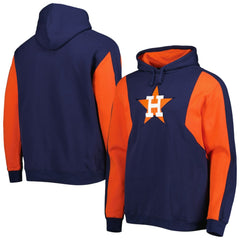 Houston Astros Colorblocked Fleece Pullover Hoodie Navy/Orange