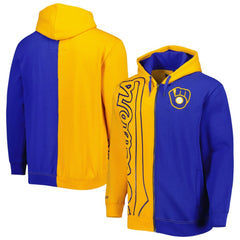 Milwaukee Brewers Fleece Full-Zip Hoodie Gold/Royal