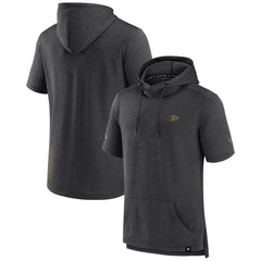 Anaheim Ducks Fanatics Authentic Pro Short Sleeve Pullover Hoodie - Heather Charcoal Hoodies