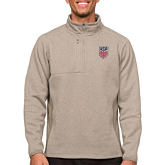 USMNT Antigua Course Quarter-Zip Pullover Top - Oatmeal online