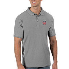 USMNT Antigua Legacy Pique Polo - Gray discount