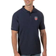 USMNT Antigua Legacy Pique Polo - Navy for sale
