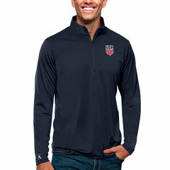 USMNT Antigua Tribute Quarter-Zip Pullover Top - Navy on sale