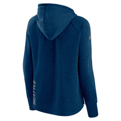 Seattle Kraken Fanatics Women's Authentic Pro Pullover Hoodie - Heather Deep Sea Blue Hoodies