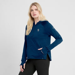 Seattle Kraken Fanatics Women's Authentic Pro Pullover Hoodie - Heather Deep Sea Blue Hoodies