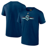 Seattle Kraken Fanatics Authentic Pro Secondary Logo T-Shirt - Deep Sea Blue T-shirts