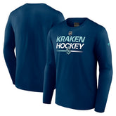 Seattle Kraken Fanatics Authentic Pro Primary Long Sleeve T-Shirt - Deep Sea Blue T-shirts