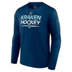 Seattle Kraken Fanatics Authentic Pro Primary Long Sleeve T-Shirt - Deep Sea Blue T-shirts