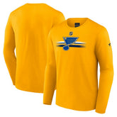 St. Louis Blues Fanatics Authentic Pro Primary Long Sleeve T-Shirt - Gold T-shirts