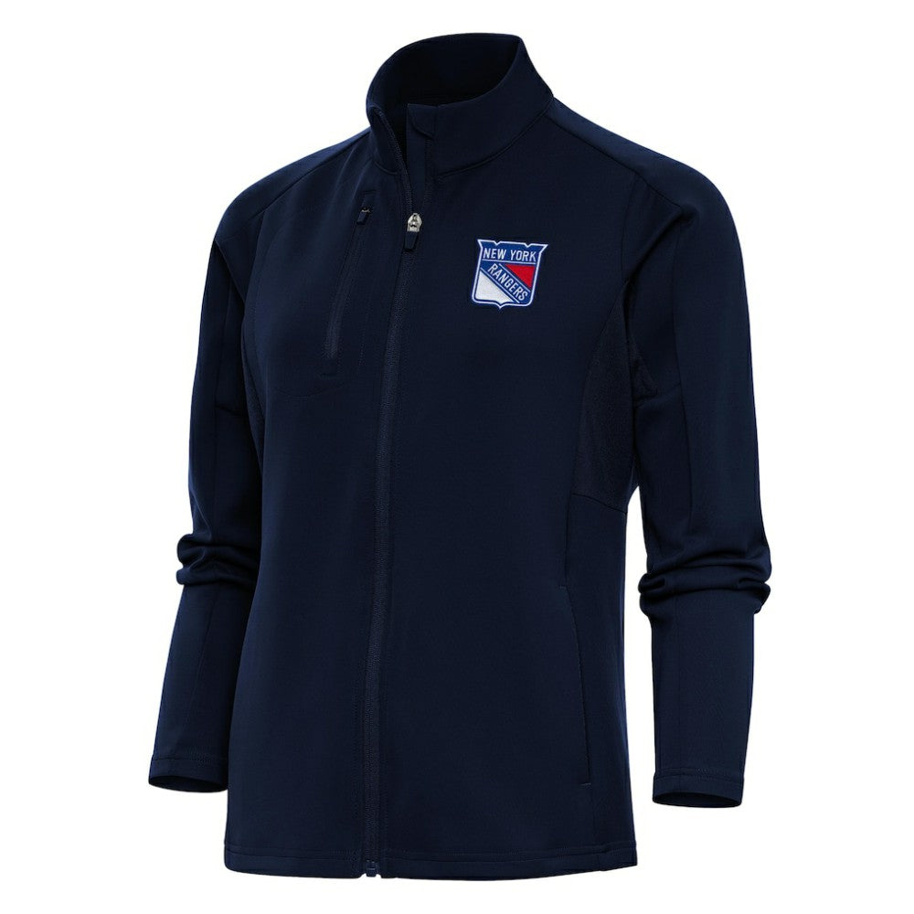 New York Rangers Antigua Women's Team Logo Generation Full-Zip Jacket - Navy Jackets