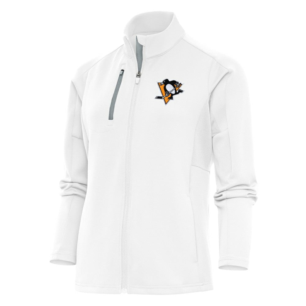 Pittsburgh Penguins Antigua Women's Team Logo Generation Full-Zip Jacket - White Jackets