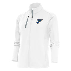 St. Louis Blues Antigua Women's Team Logo Generation Full-Zip Jacket - White Jackets