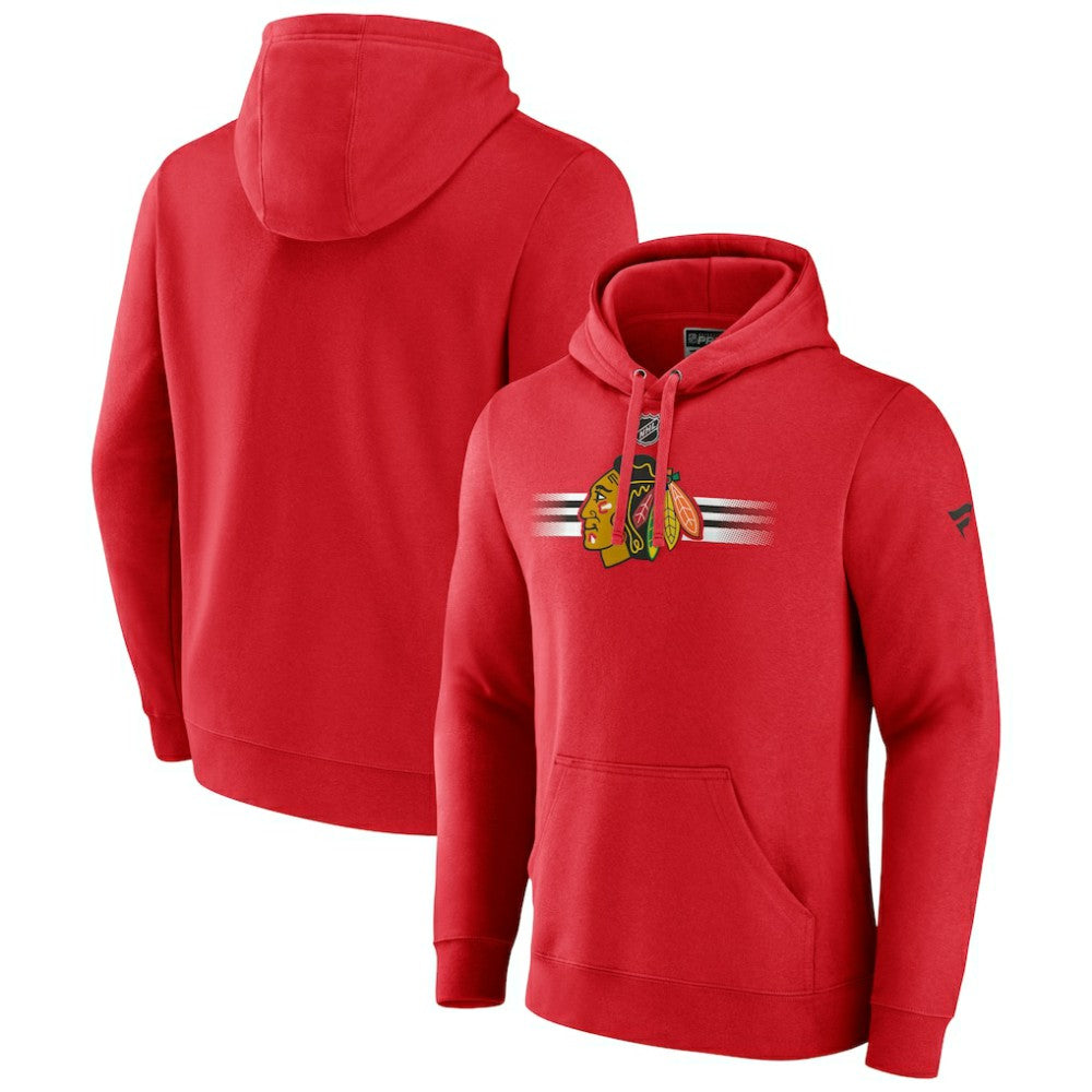 Chicago Blackhawks Fanatics Authentic Pro Secondary Pullover Hoodie - Red Hoodies