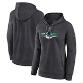 Vancouver Canucks Fanatics Women's Authentic Pro Core Secondary Fleece Pullover Hoodie - Heather Charcoal Hoodies