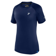 St. Louis Blues Fanatics Women's Authentic Pro Tech T-Shirt - Navy T-shirts