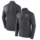 Vegas Golden Knights Fanatics Authentic Pro Quarter-Zip Pullover Top - Heather Charcoal Pullover