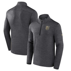 Vegas Golden Knights Fanatics Authentic Pro Quarter-Zip Pullover Top - Heather Charcoal Pullover