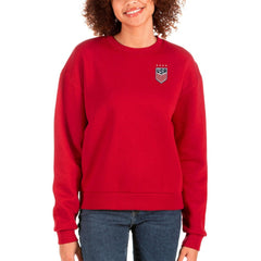 USWNT Antigua Women's Victory Crewneck Pullover Sweatshirt - Red outlet