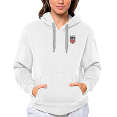 USWNT Antigua Women's Victory Pullover Hoodie - White online