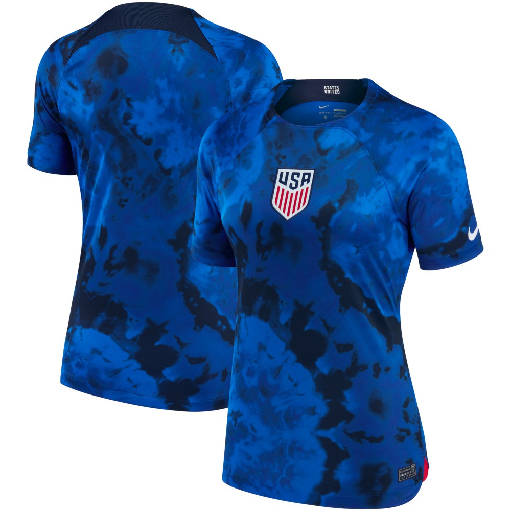 USMNT Women's 2022/23 Away Breathe Stadium Replica Blank Jersey - Blue for sale