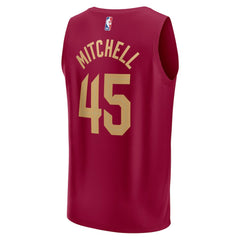 Donovan Mitchell Cleveland Cavaliers Fast Break Replica Jersey sale - Icon Editi- Wine online