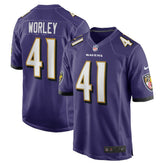 Daryl Worley Baltimore Ravens Game Player Jersey - Purple cheap