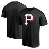 Pittsburgh Pirates Red White and Team T-Shirt Black