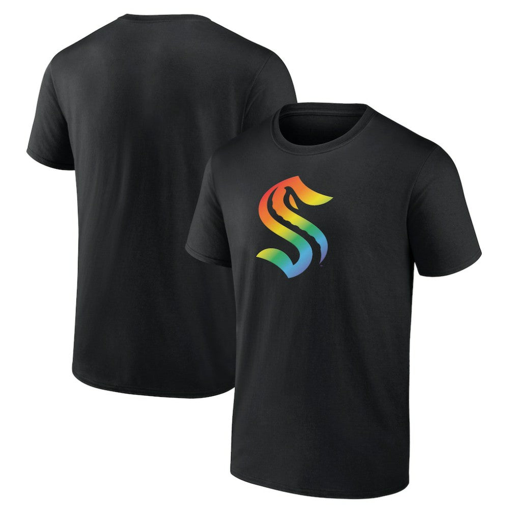 Seattle Kraken Pride Logo T-Shirt - Black T-shirts