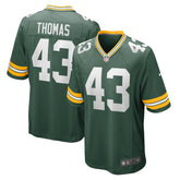 Kiondre Thomas Green Bay Packers Game Player Jersey - Green online
