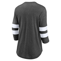 Washington Capitals Fanatics Women's Special Edition 2.0 Barn Burner 3/4 Sleeve T-Shirt - Heather Charcoal T-shirts