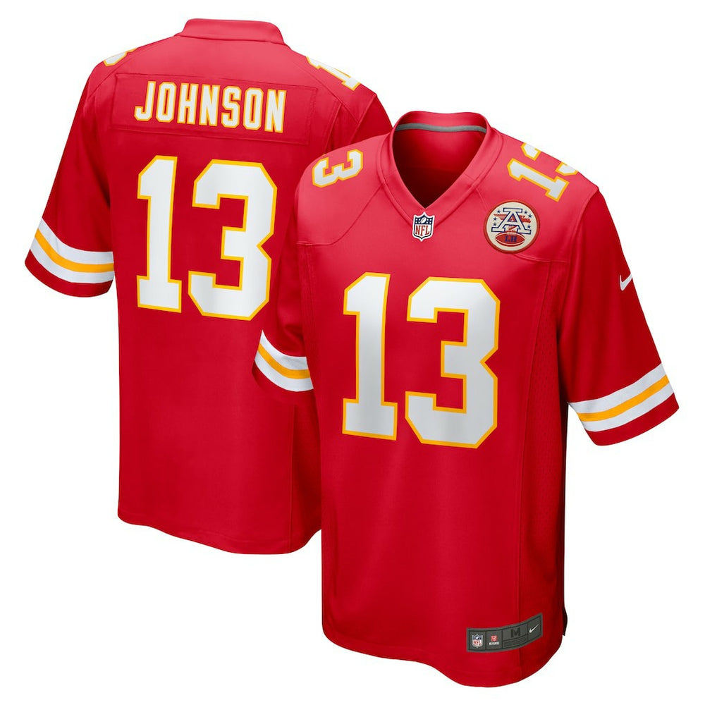 Nazeeh Johnson Kansas City Chiefs Game Player Jersey - Red sale