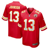 Nazeeh Johnson Kansas City Chiefs Game Player Jersey - Red sale
