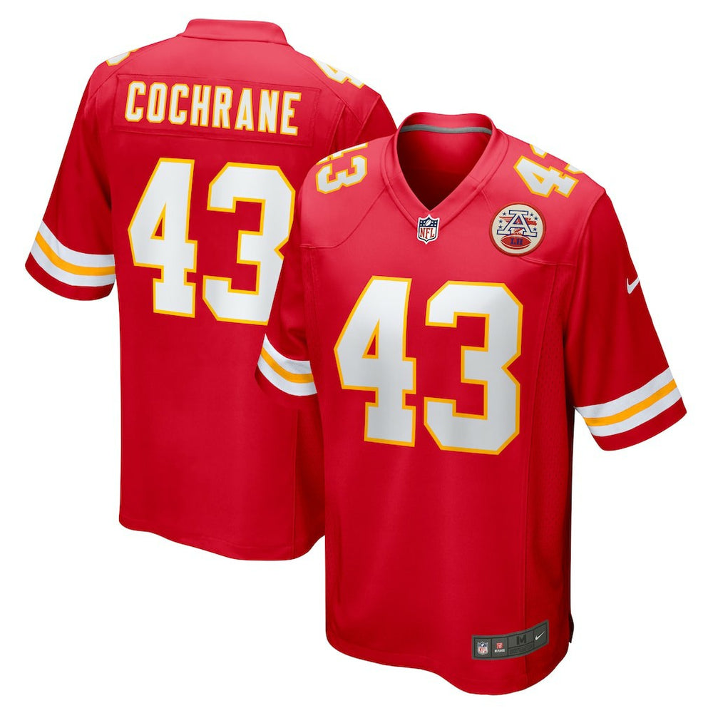 Jack Cochrane Kansas City Chiefs Game Player Jersey - Red outlet