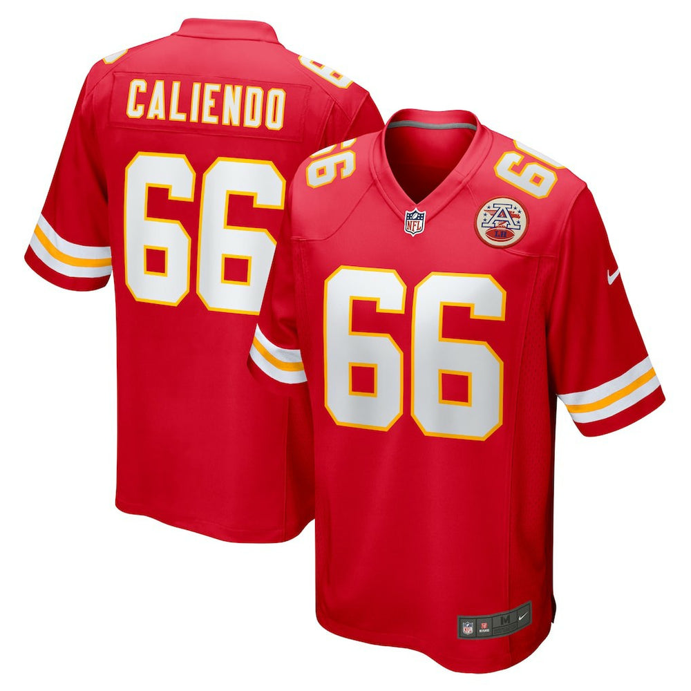 Mike Caliendo Kansas City Chiefs Game Player Jersey - Red on sale