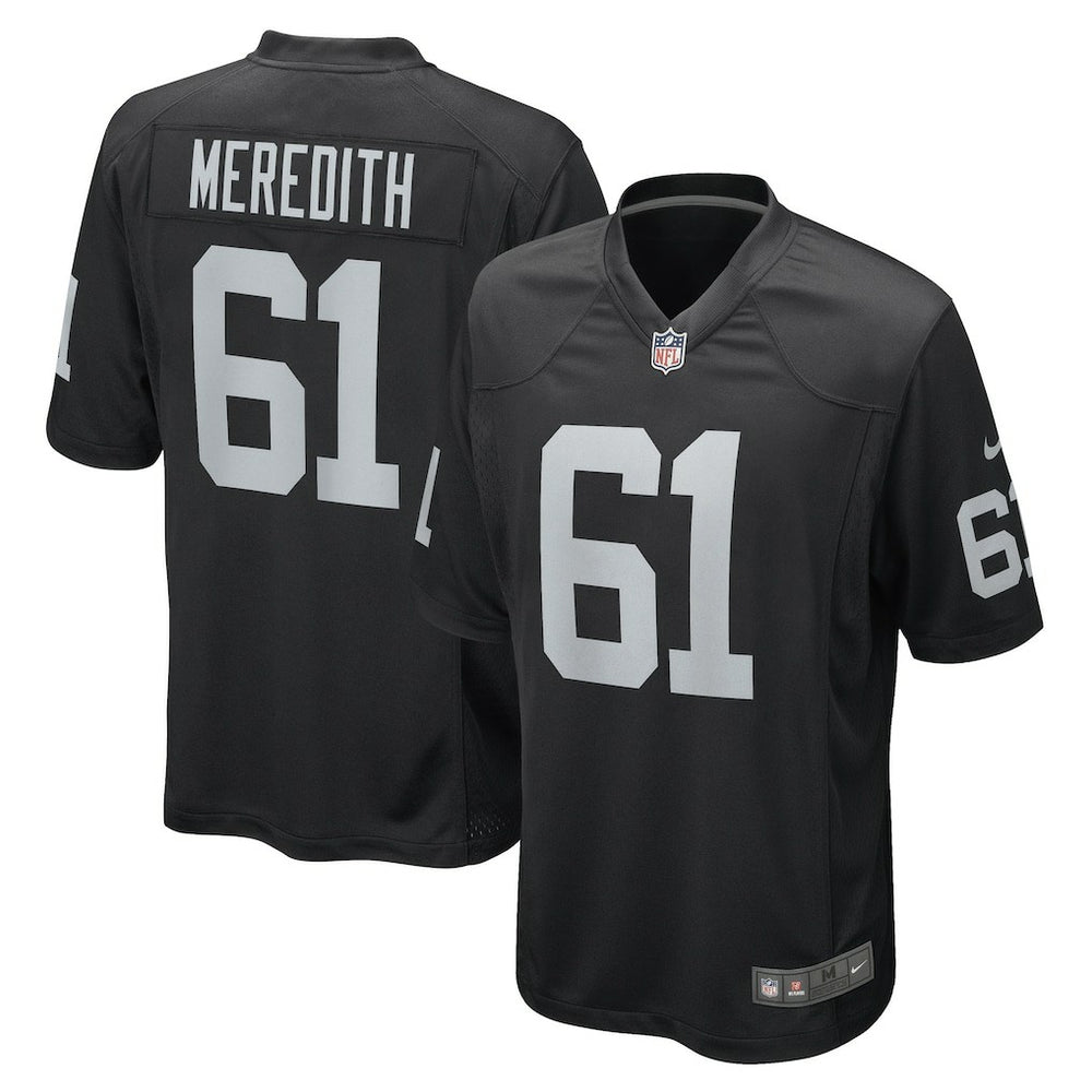 Jordan Meredith Las Vegas Raiders Game Player Jersey - Black outlet