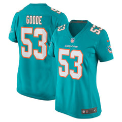 Cameron Goode Miami Dolphins Women's Game Player Jersey - Aqua outlet