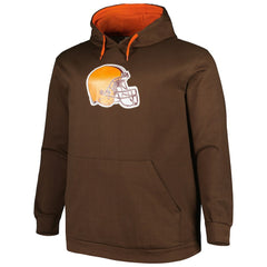 Cleveland Browns Big & Tall Logo Pullover Hoodie - Brown cheap