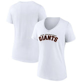 San Francisco Giants Women's Giants Alternate Club Lettering V-Neck T-Shirt White